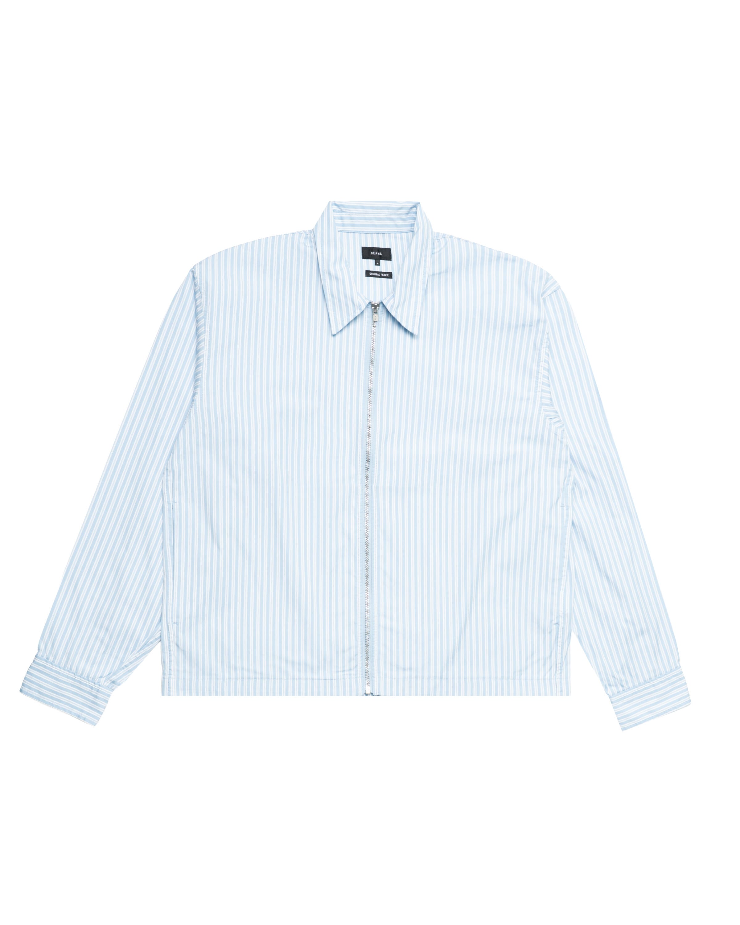 Beams Stripe Zip Shirt