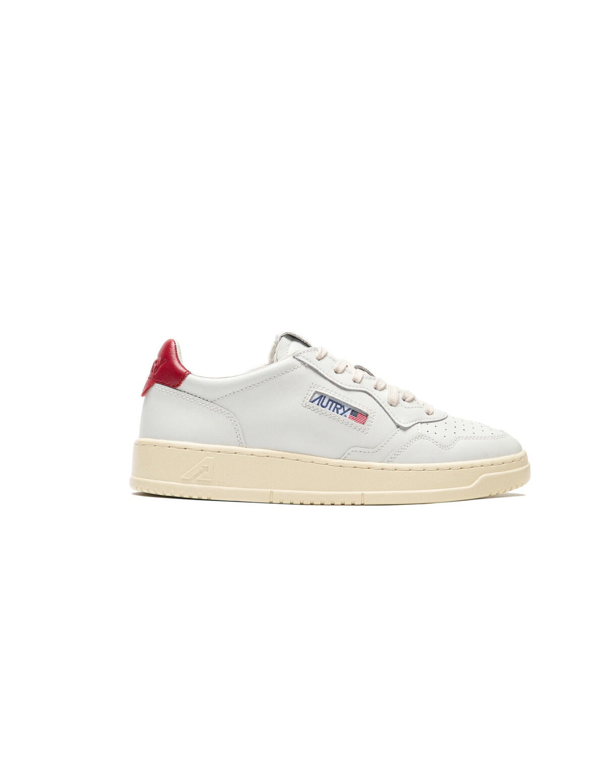 Autry Medalist white and red sneakers