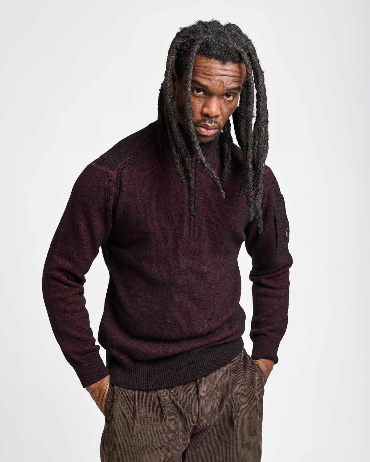C.P. Company Knitwear Polo Collar In Fleece Knit - Image 4